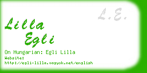 lilla egli business card